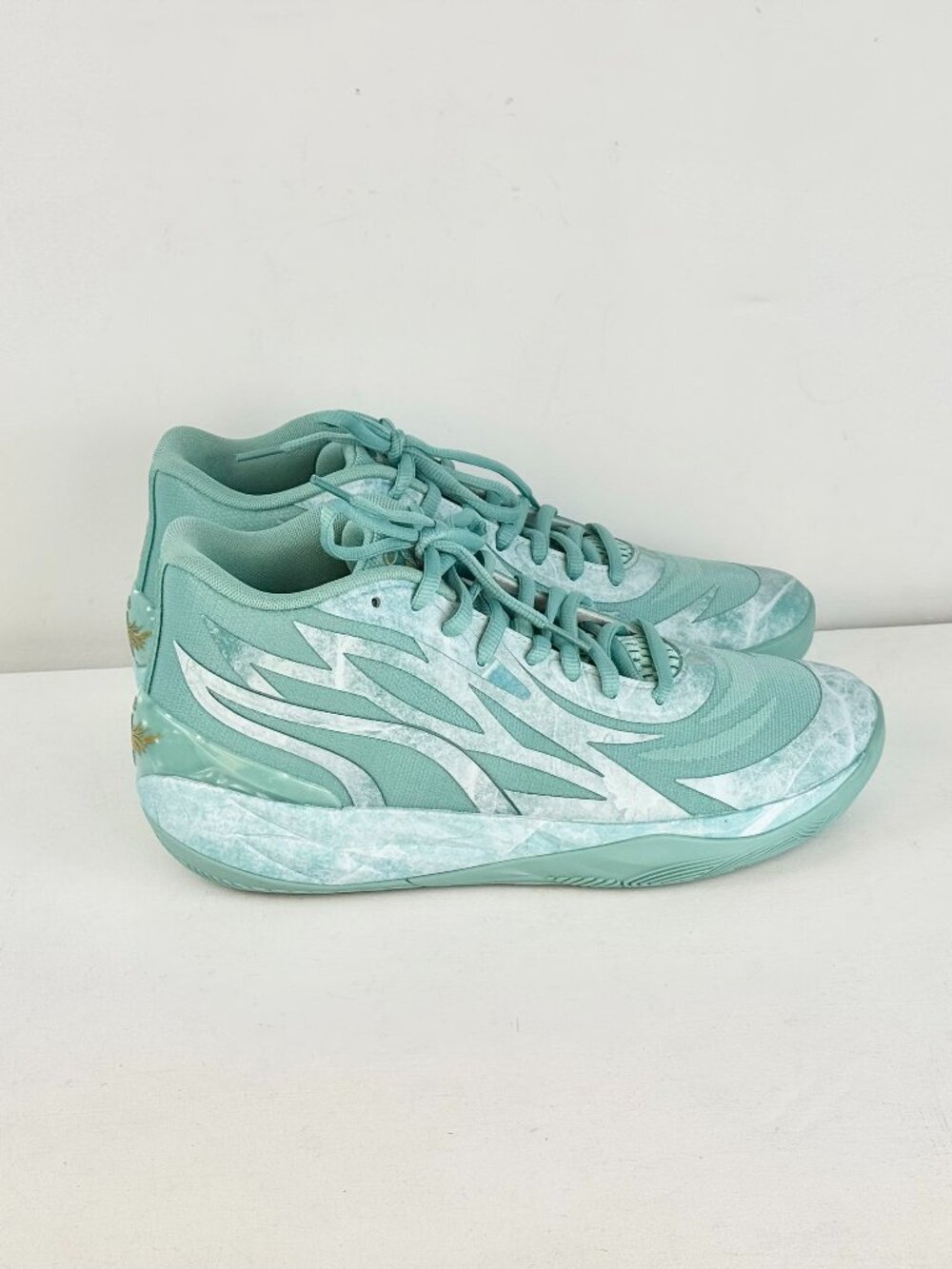 Men's 10.5 - PUMA MB.02 LaMelo Ball Jade Green Basketball Shoes - 378284-01